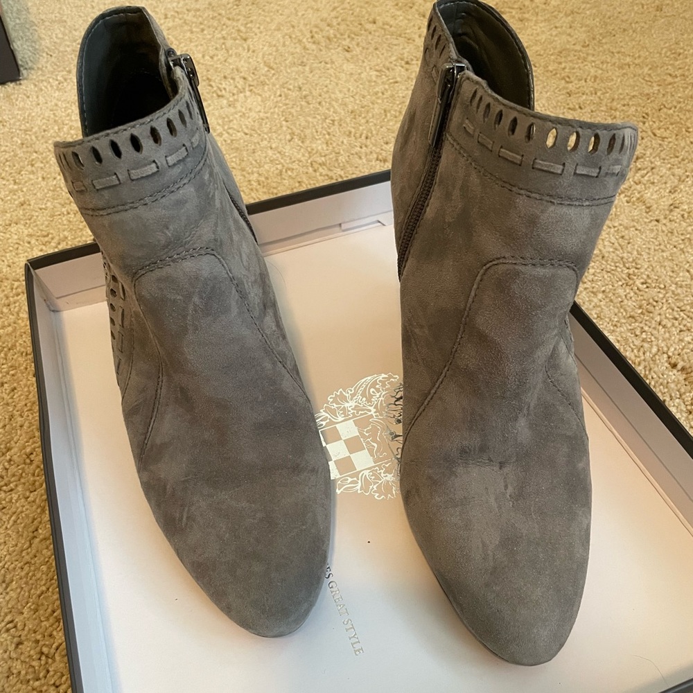 Vince Camuto Gray Suede Booties